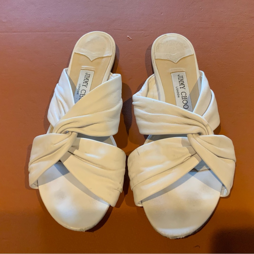 Jimmy Choo white sandals